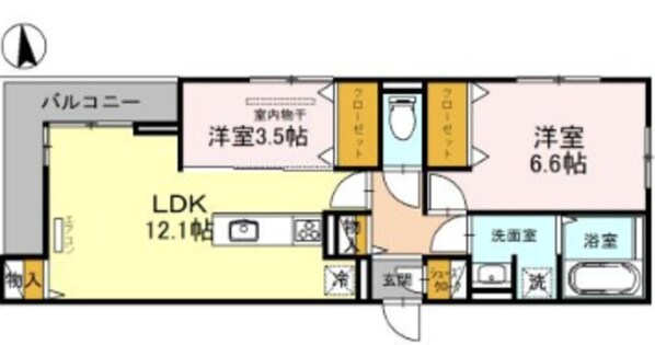 GLANZ馬場町の物件間取画像